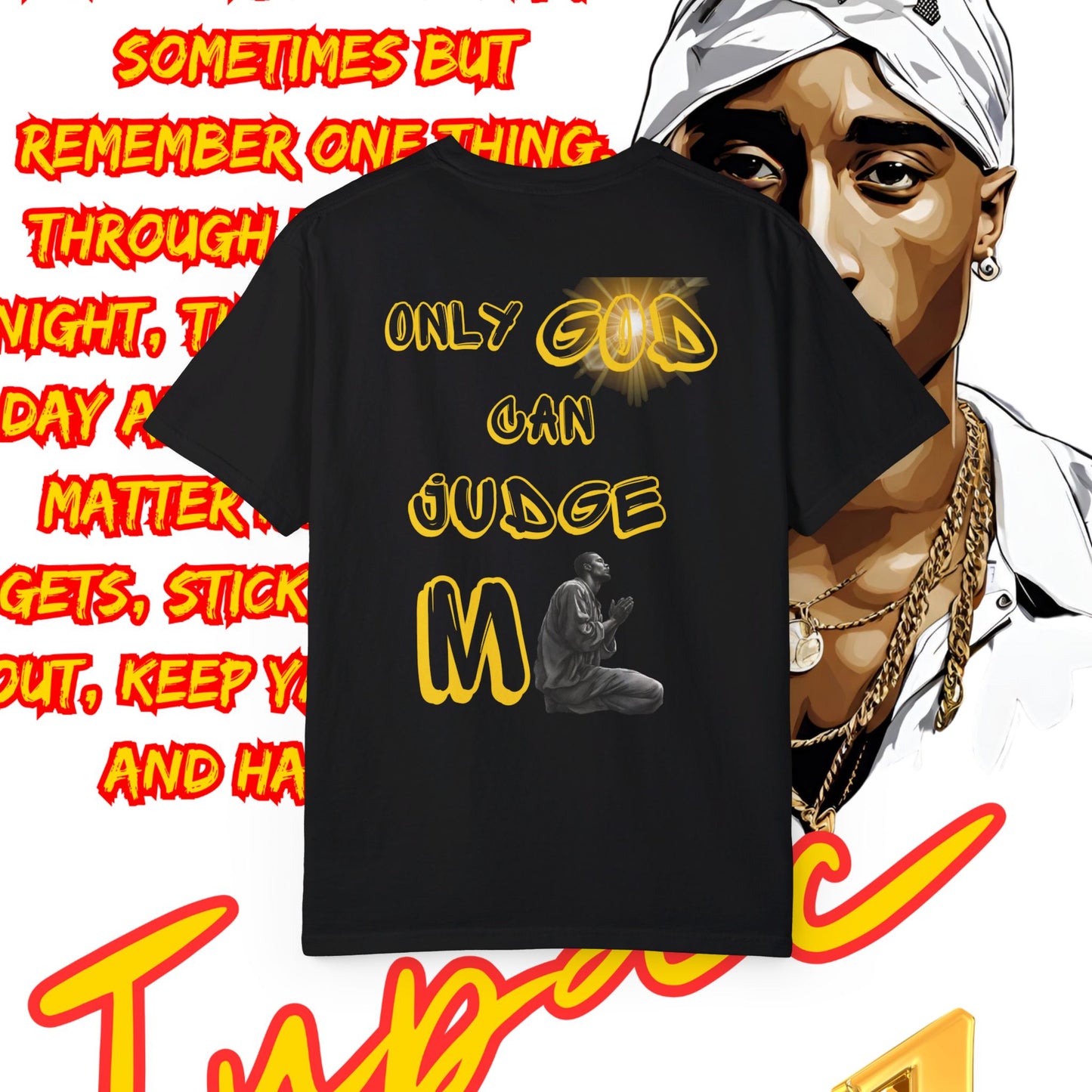 Tupac T-Shirt, Hip-Hop Icon Tee, Hard Times Motivational Lyrics Shirt, Rap Legend Fan Gear, Thug Life Apparel,