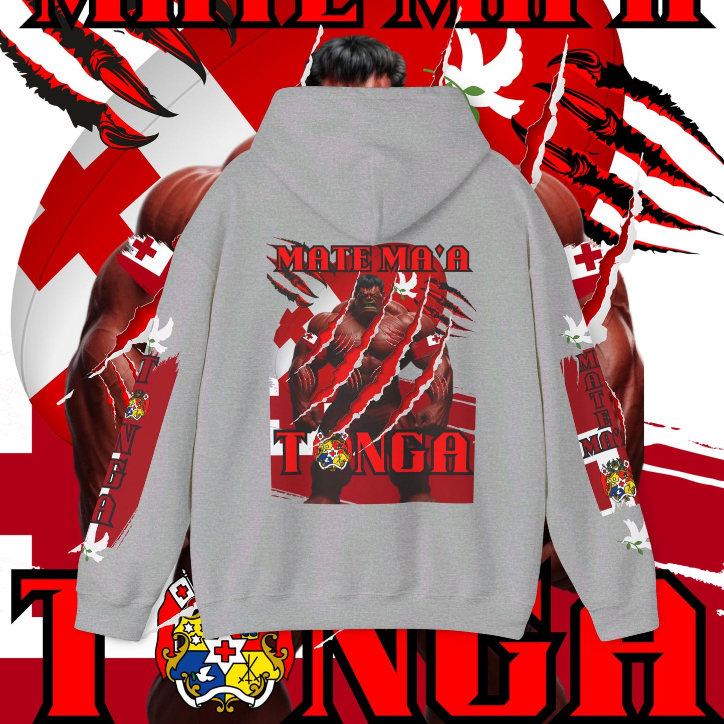 Tonga Hoodie, Mate Ma'A hoodie, tongan Hooded Sweatshirt, islander hoodie, tongan, streetwear Graphic Hoodie, represent tonga,unisex