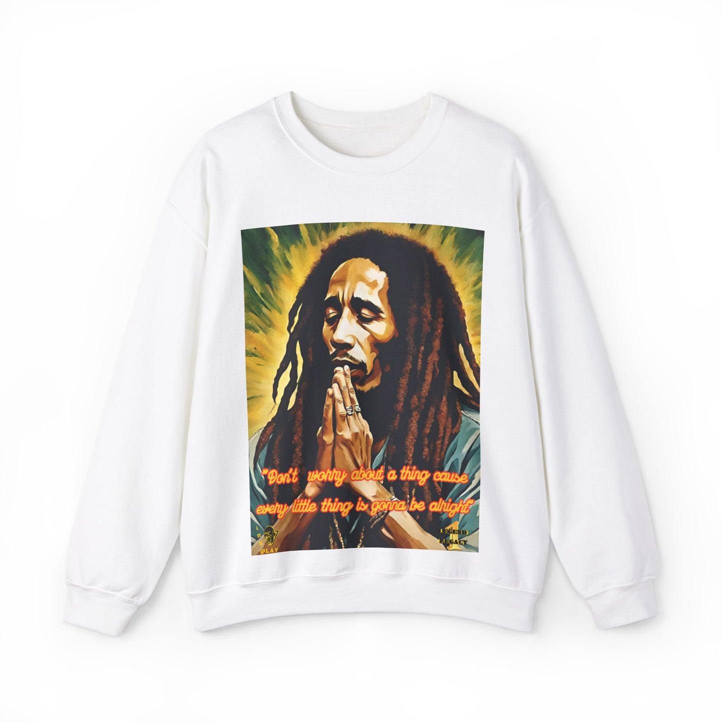 Bob Marley Rasta Jamaican Reggae one LoveUnisex Heavy Blend™ Crewneck Sweatshirt