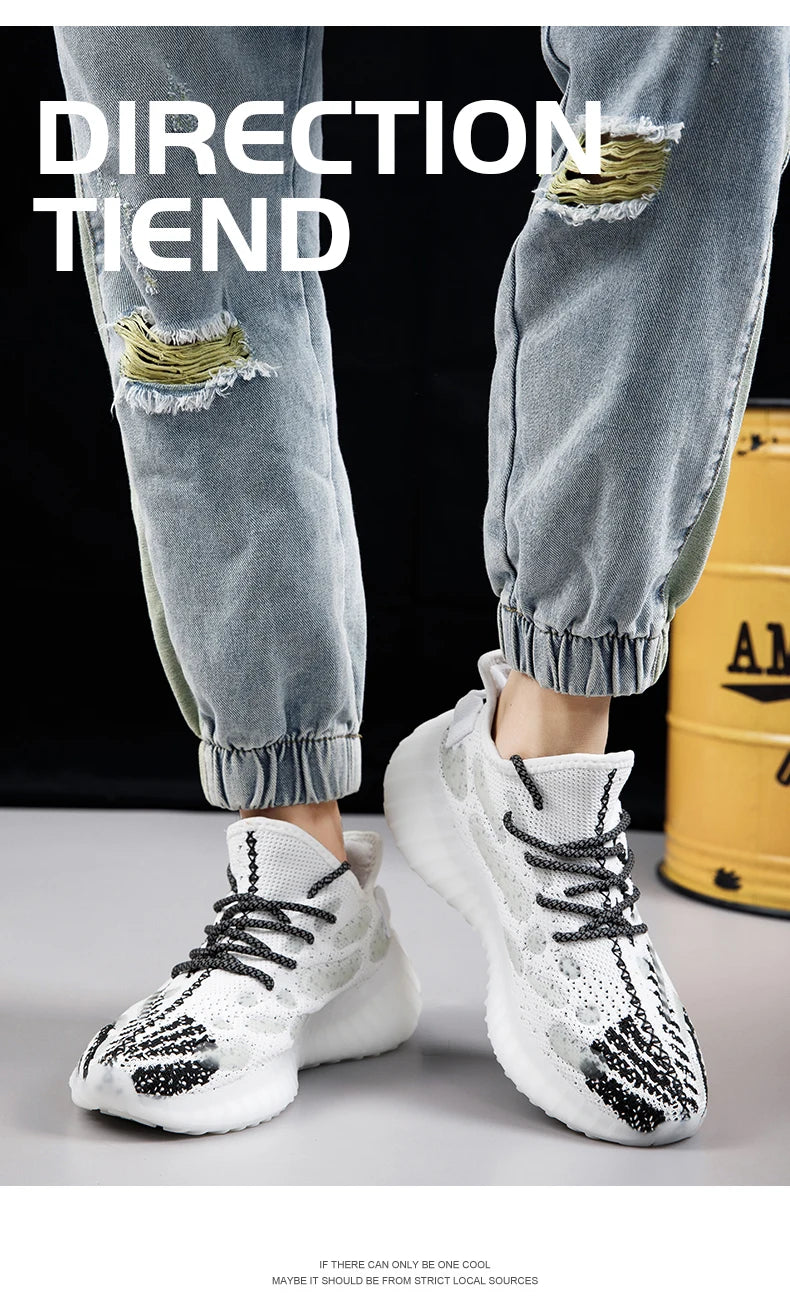 New Men Sneakers Shoes Light Casual Fashion Running Elastic Leisure Outdoor Mesh Summer Sports Tennis Man Walking Shoes