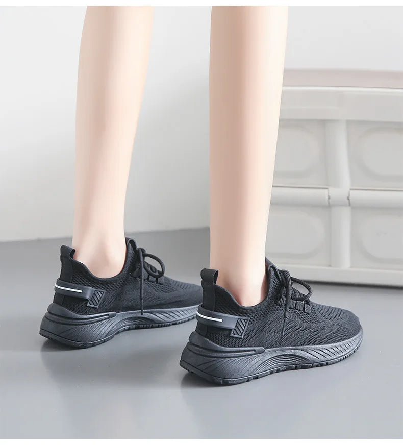 Women Sneakers New Summer Breathable Platform Mesh Shoes for Women Concise Wear-resistant Lightweight Running Women Casual Shoes