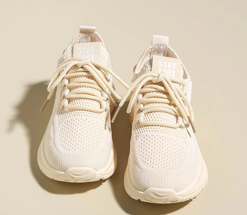 Women Sneakers New Summer Breathable Platform Mesh Shoes for Women Concise Wear-resistant Lightweight Running Women Casual Shoes