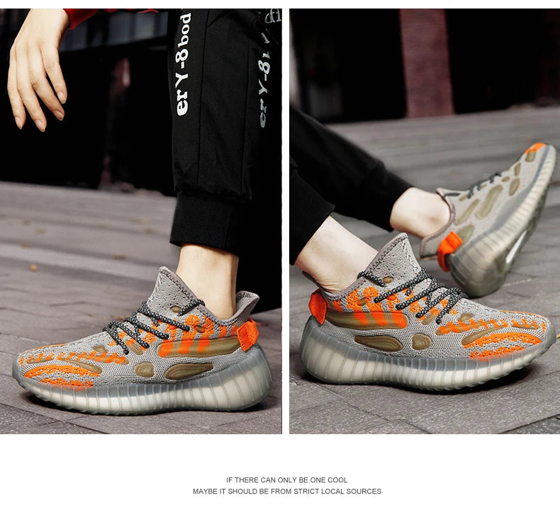 New Men Sneakers Shoes Light Casual Fashion Running Elastic Leisure Outdoor Mesh Summer Sports Tennis Man Walking Shoes