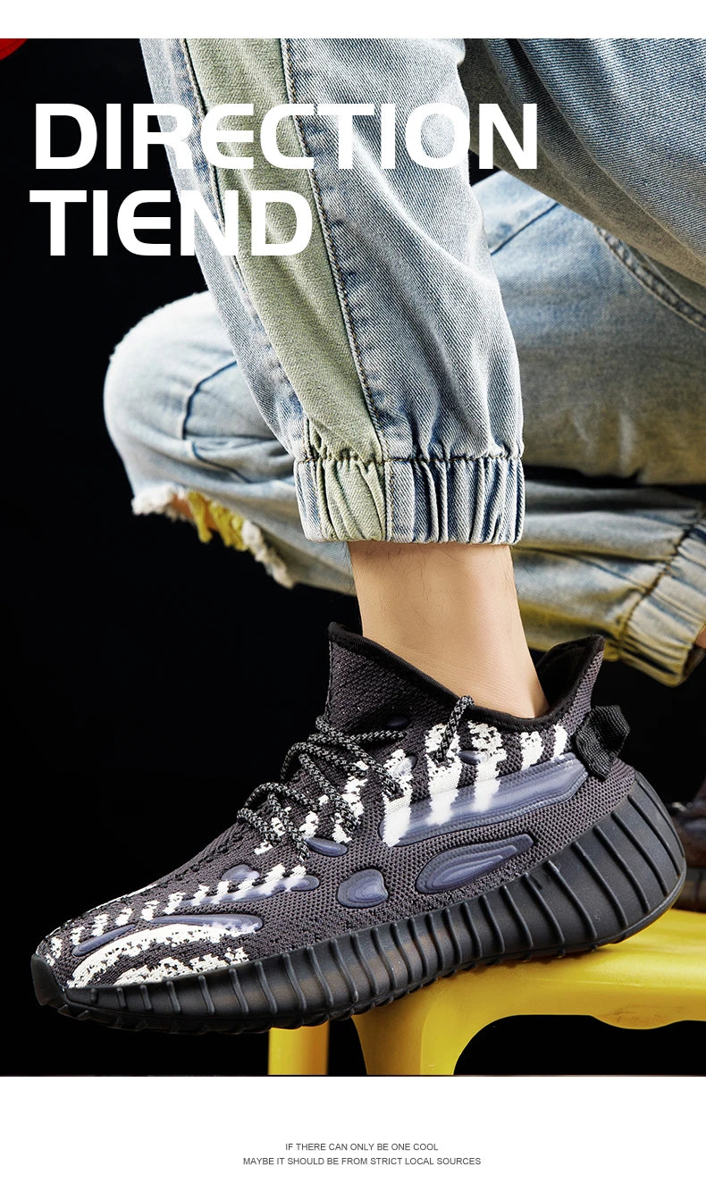 New Men Sneakers Shoes Light Casual Fashion Running Elastic Leisure Outdoor Mesh Summer Sports Tennis Man Walking Shoes