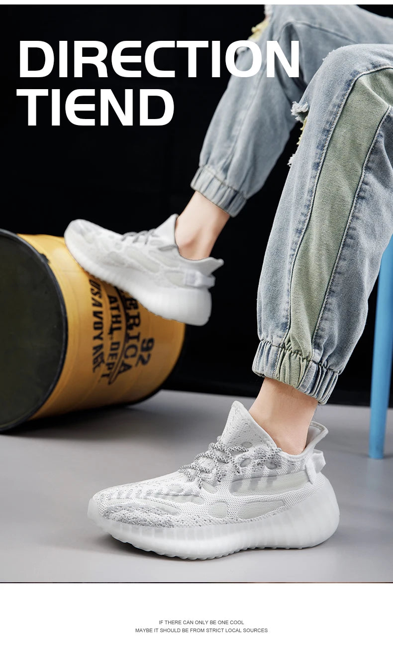 New Men Sneakers Shoes Light Casual Fashion Running Elastic Leisure Outdoor Mesh Summer Sports Tennis Man Walking Shoes