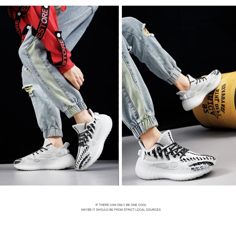 New Men Sneakers Shoes Light Casual Fashion Running Elastic Leisure Outdoor Mesh Summer Sports Tennis Man Walking Shoes