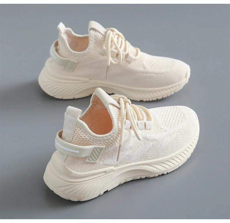Women Sneakers New Summer Breathable Platform Mesh Shoes for Women Concise Wear-resistant Lightweight Running Women Casual Shoes