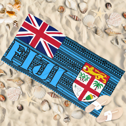 Beach Towel - Fiji Island Beach Paradise Design